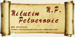 Milutin Pelverović vizit kartica